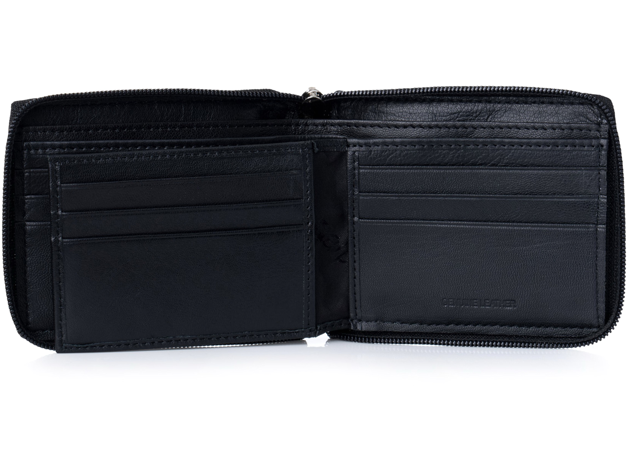 Alpine Swiss Mens Leather Zip Around Wallet ID Card Window Secure Zipper Bifold eBay